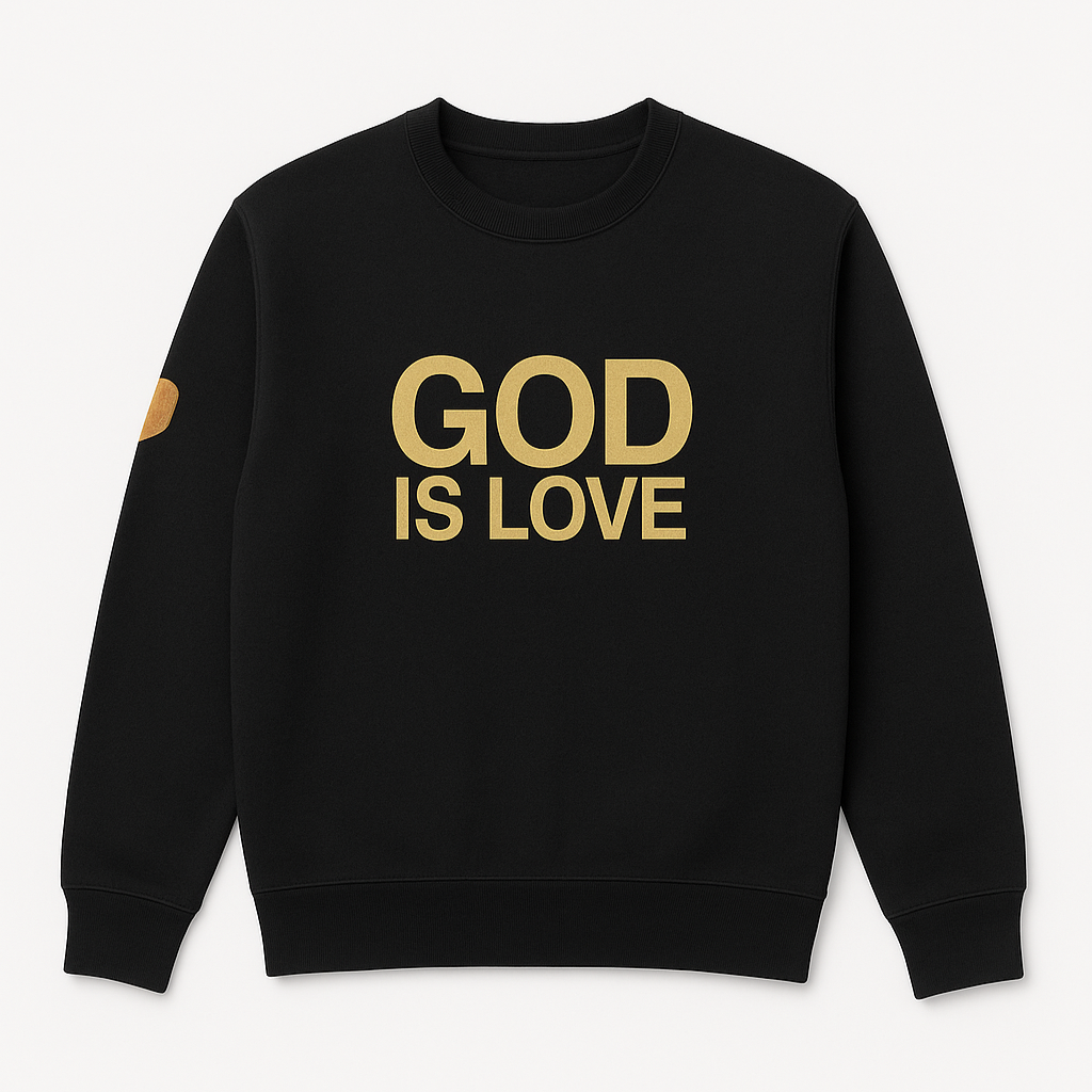 God is Love Mens Black Sweatshirt (Pre-Order)