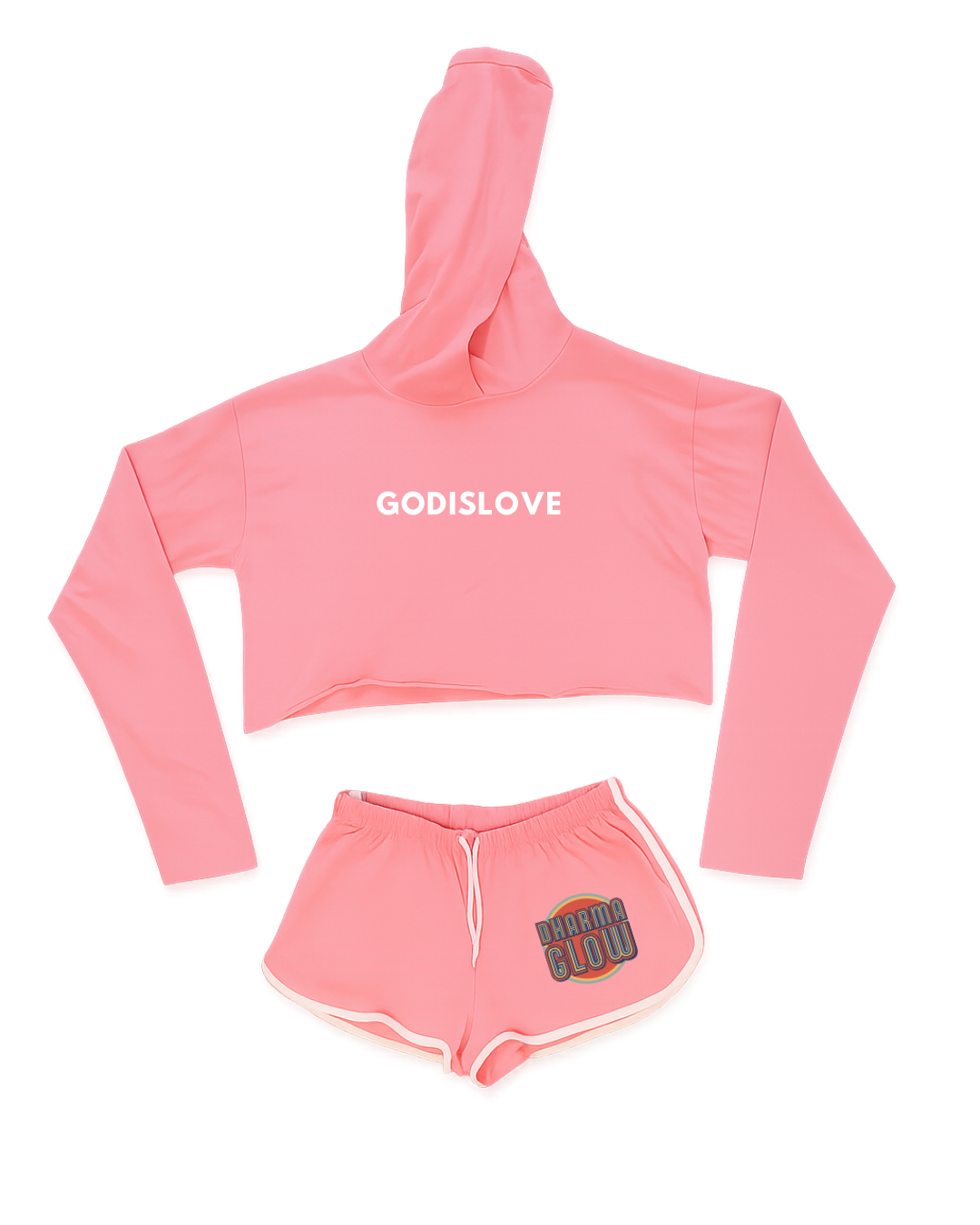 God is Love Pink Crop Top Set (Pre-Order)