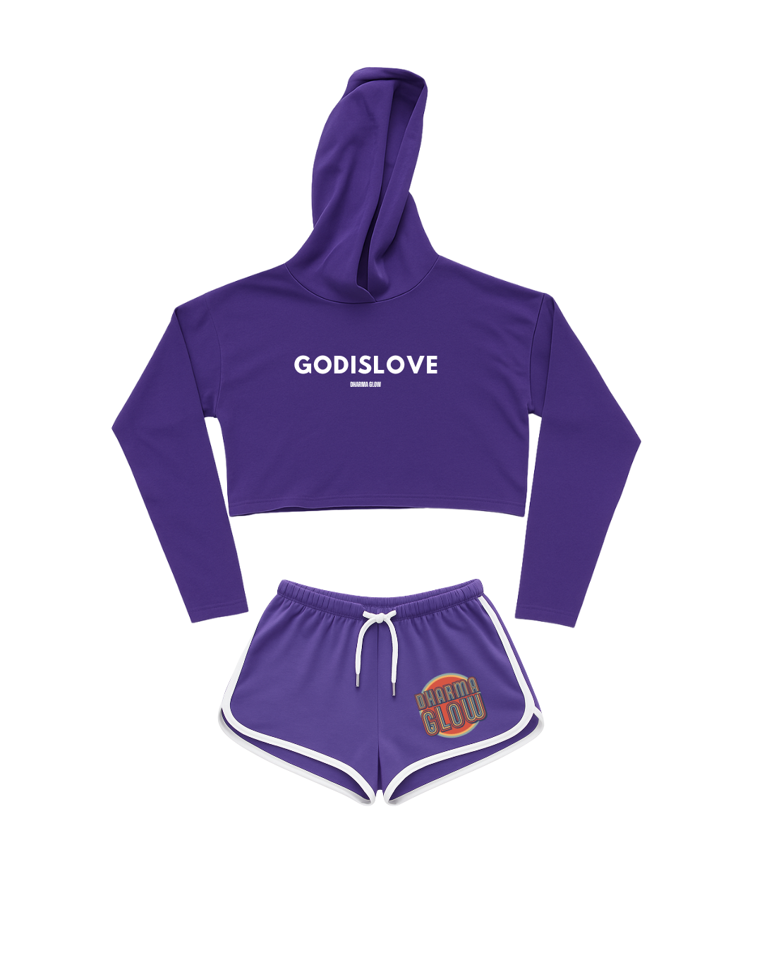 God is Love Purple Crop Top Set (Pre-Order)