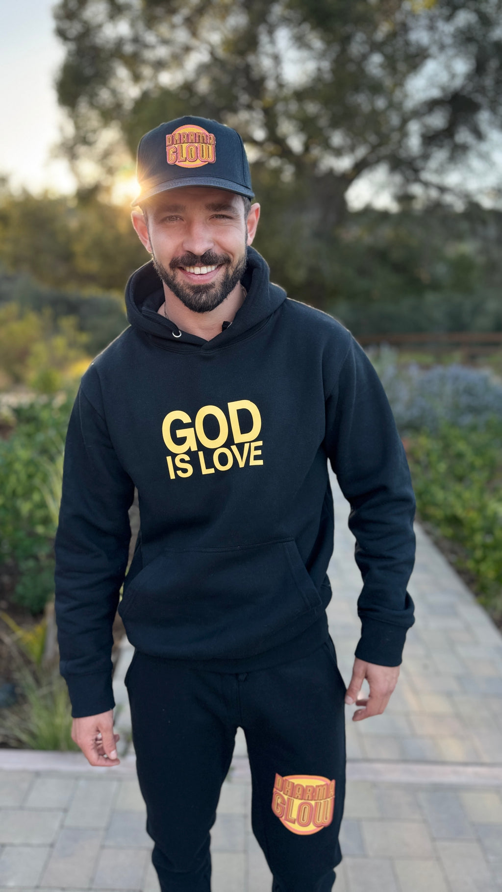 God is Love Mens Black Hoodie (Pre-Order)