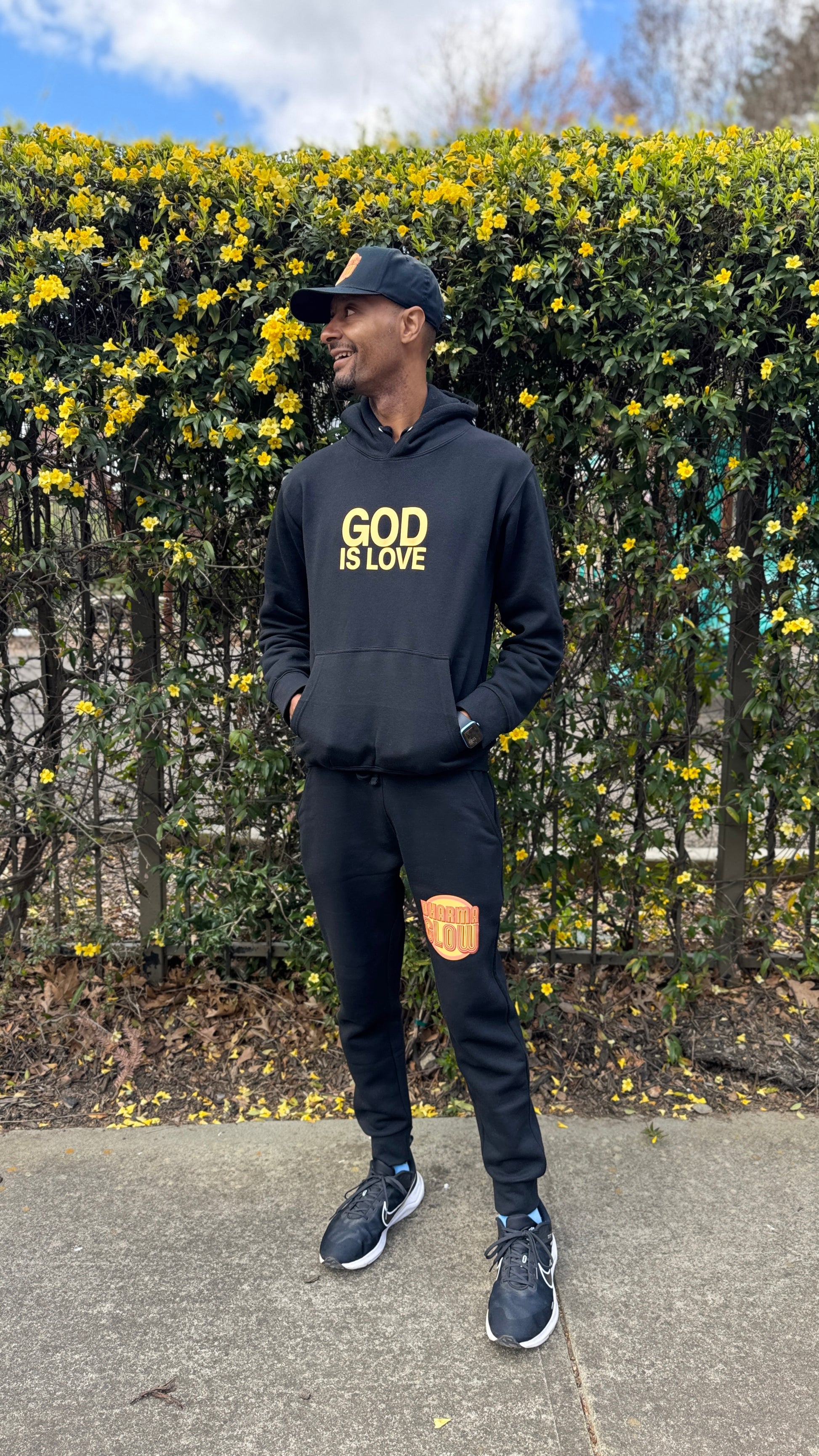 God is Love Mens Black Hoodie (Pre-Order)